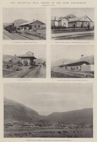 De Transvaaloorlog, scènes van de Boeren terugtocht door English Photographer