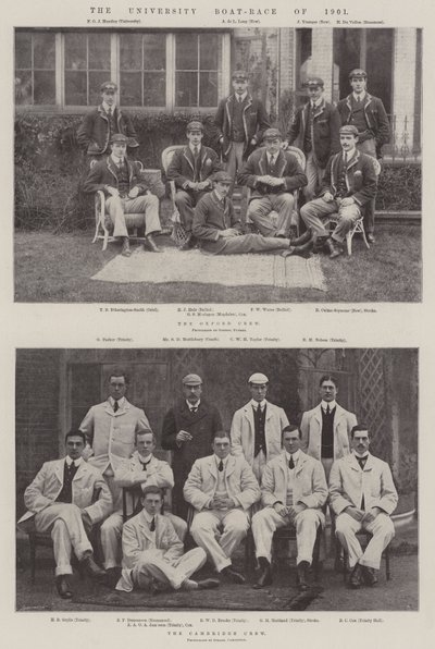 De Universiteitsbootrace van 1901 door English Photographer