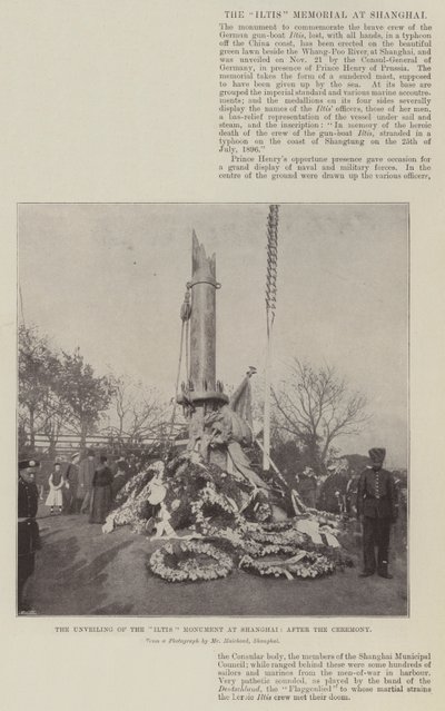 De Onthulling van het Iltis Monument in Shanghai, na de Ceremonie door English Photographer