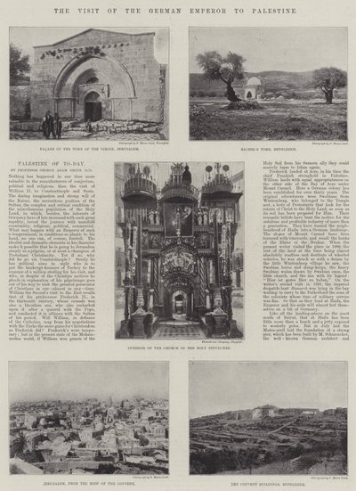 Het bezoek van de Duitse keizer aan Palestina door English Photographer
