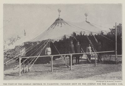 Het bezoek van de Duitse keizer aan Palestina, paviljoen gestuurd door de sultan voor gebruik door de keizer door English Photographer
