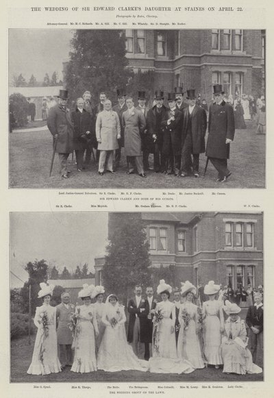 De Bruiloft van de Dochter van Sir Edward Clarke in Staines op 22 april door English Photographer