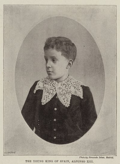 De jonge koning van Spanje, Alfonso XIII door English Photographer