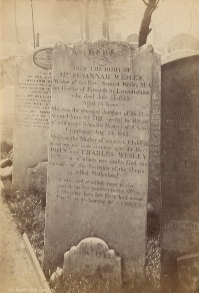 Het graf van Susannah Wesley door English Photographer