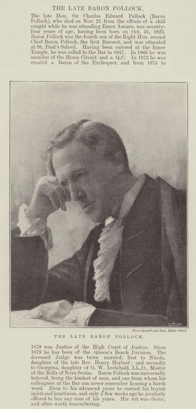 De wijlen Baron Pollock door English Photographer