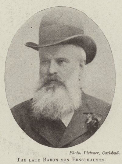 De overleden Baron von Ernsthausen door English Photographer