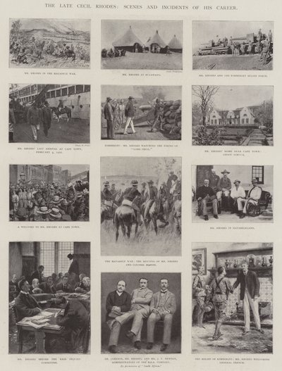 De Wijlen Cecil Rhodes, Scènes en Incidenten van zijn Carrière door English Photographer