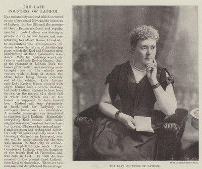 De wijlen gravin van Lathom door English Photographer