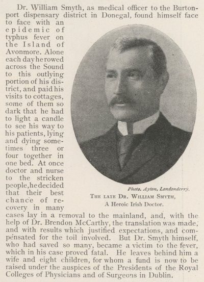 De overleden Dr William Smyth, een heroïsche Ierse dokter door English Photographer