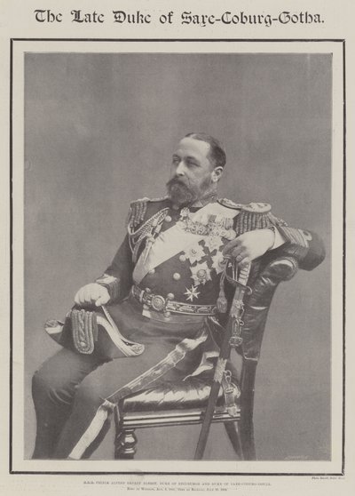 De overleden hertog van Saksen-Coburg en Gotha door English Photographer