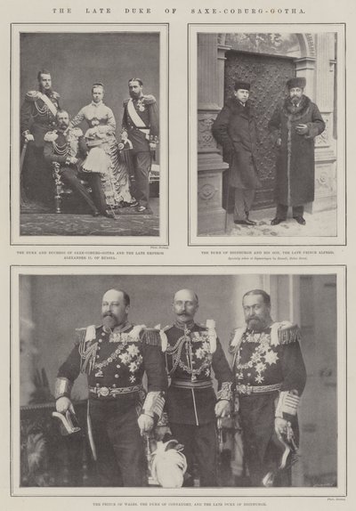 De overleden hertog van Saksen-Coburg en Gotha door English Photographer