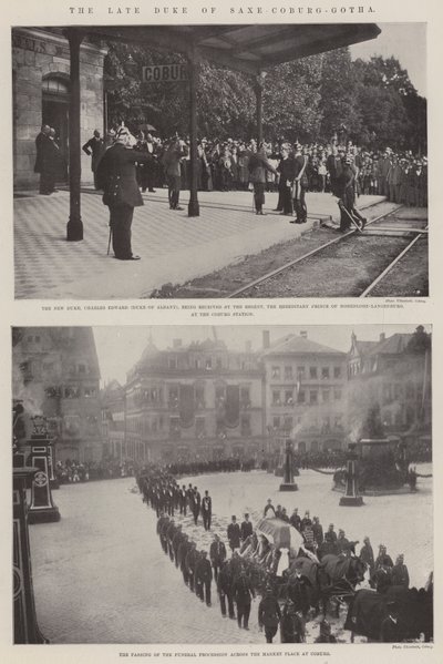 De overleden hertog van Saksen-Coburg en Gotha door English Photographer
