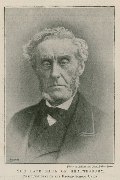 De overleden Graaf van Shaftesbury, eerste president van de Ragged School Union door English Photographer