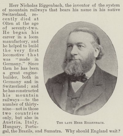 De overleden Herr Riggenbach door English Photographer