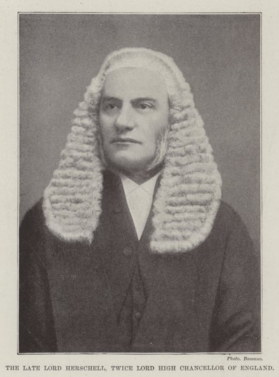 Wijlen Lord Herschell, tweemaal Lord High Chancellor van Engeland door English Photographer