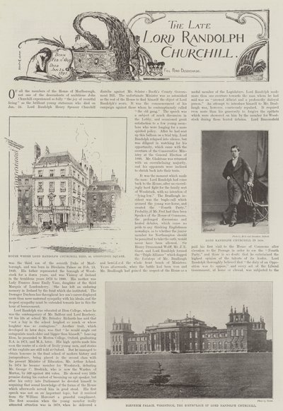 De overleden Lord Randolph Churchill door English Photographer