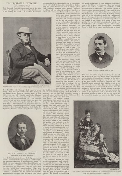 De overleden Lord Randolph Churchill door English Photographer