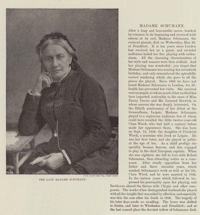 De wijlen Madame Schumann door English Photographer