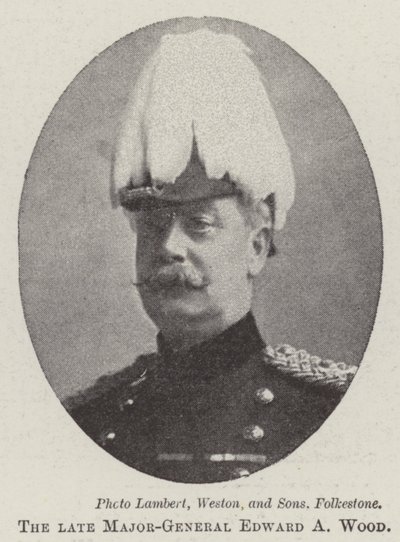 De overleden generaal-majoor Edward A Wood door English Photographer