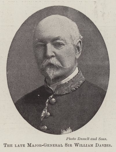 De wijlen generaal-majoor Sir William Davies door English Photographer