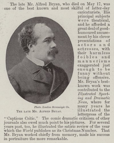 De wijlen Mr Alfred Bryan door English Photographer