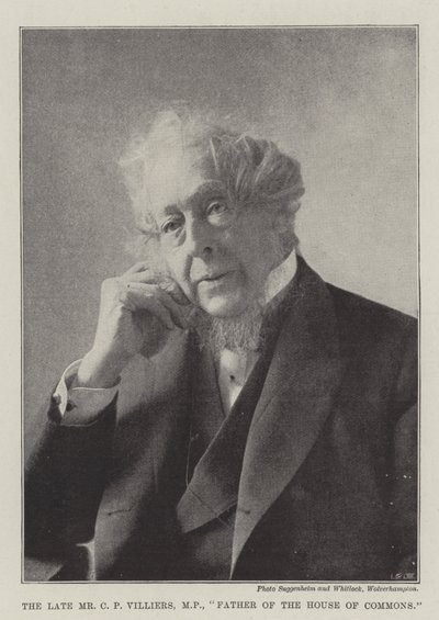 Wijlen Mr C P Villiers, MP, vader van het Lagerhuis door English Photographer