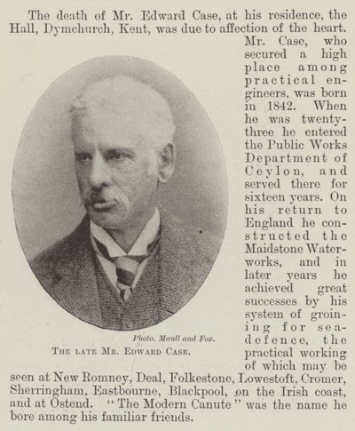 De overleden Mr Edward Case door English Photographer