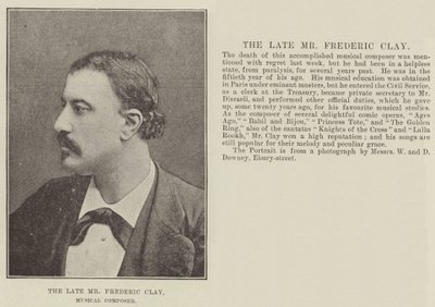 De wijlen de heer Frederic Clay, muzikaal componist door English Photographer