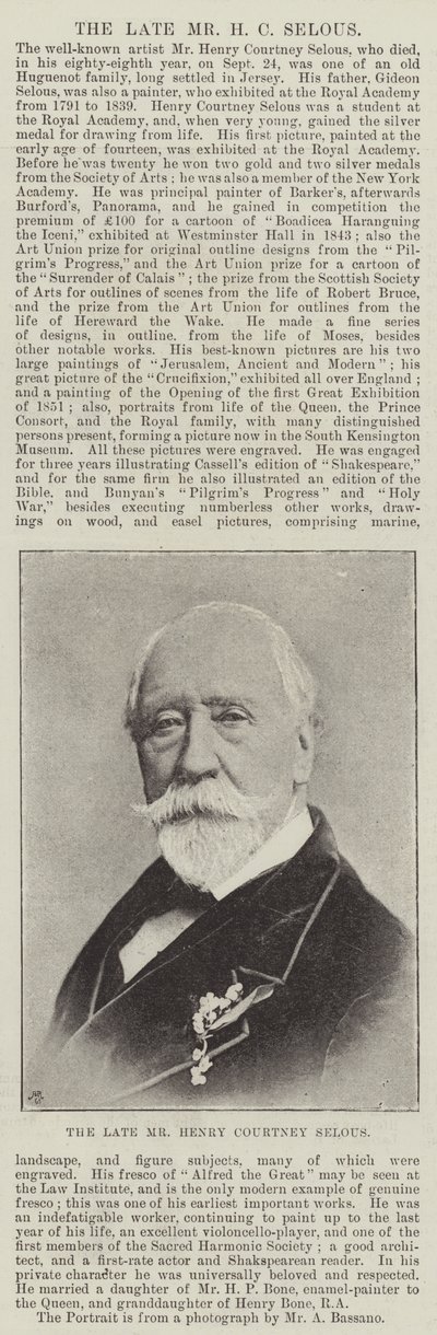 De wijlen de heer Henry Courtney Selous door English Photographer