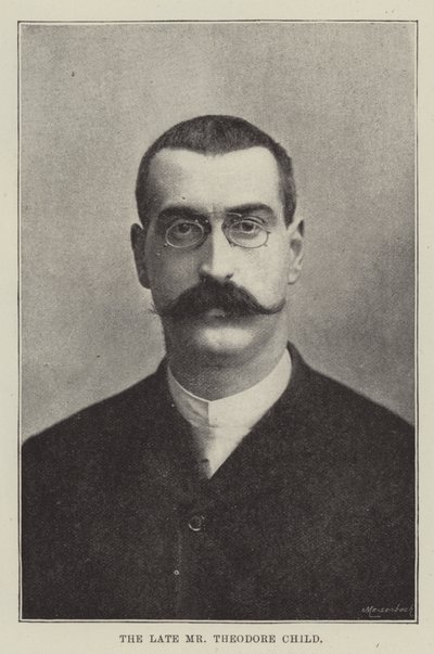 De overleden Mr. Theodore Child door English Photographer