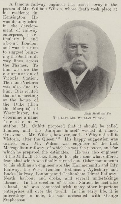 De overleden Mr William Wilson door English Photographer