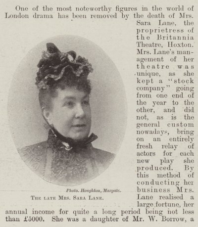 De overleden Mevrouw Sara Lane door English Photographer