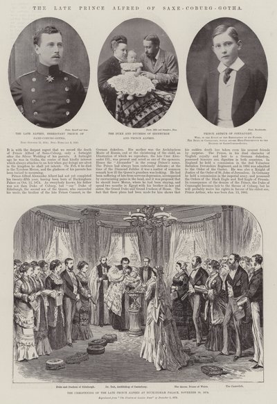 De overleden prins Alfred van Saksen-Coburg-Gotha door English Photographer