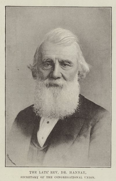 De wijlen dominee Dr. Hannay, secretaris van de Congregational Union door English Photographer