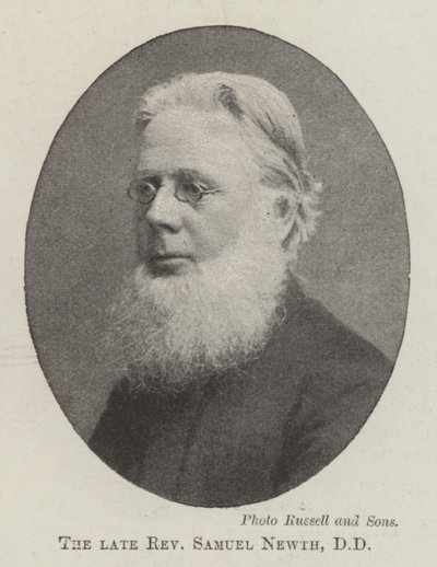 De overleden eerwaarde Samuel Newth, DD door English Photographer