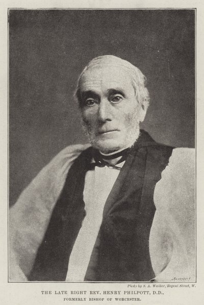 De overleden Eerwaarde Henry Philpott, DD, voormalig Bisschop van Worcester door English Photographer