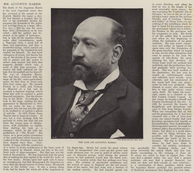 De wijlen Sir Augustus Harris door English Photographer