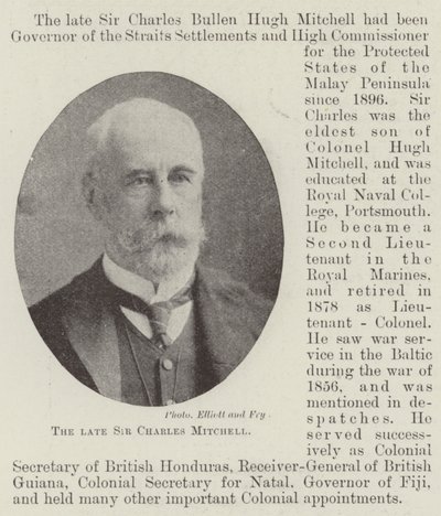 De overleden Sir Charles Mitchell door English Photographer