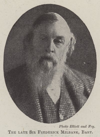 De overleden Sir Frederick Milbank, baronet door English Photographer