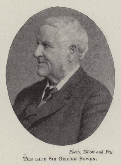 De overleden Sir George Bowen door English Photographer