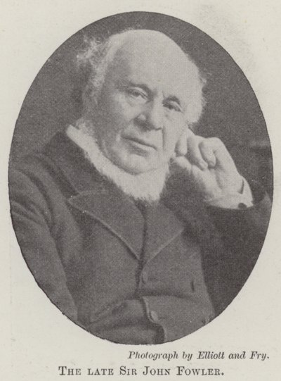 De overleden Sir John Fowler door English Photographer