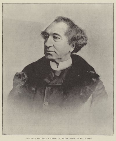 De overleden Sir John Macdonald, Premier van Canada door English Photographer