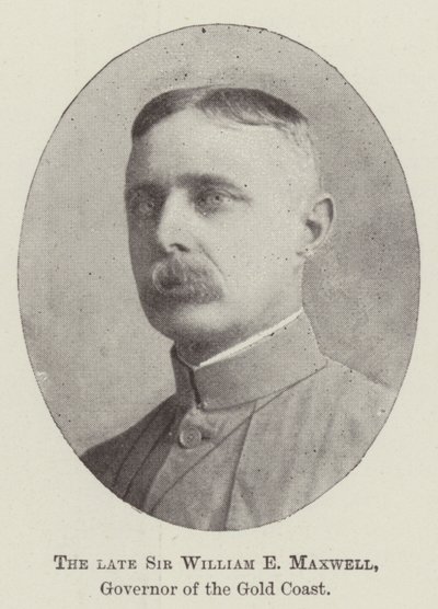 De wijlen Sir William E Maxwell, Gouverneur van de Goudkust door English Photographer