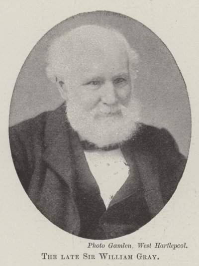 De overleden Sir William Gray door English Photographer