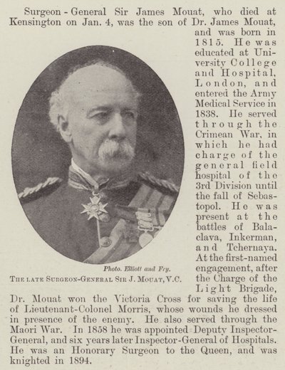 De wijlen Chirurg-Generaal Sir J Mouat, VC door English Photographer