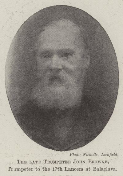 Wijlen Trompetter John Browne, Trompetter van de 17e Lancers bij Balaclava door English Photographer