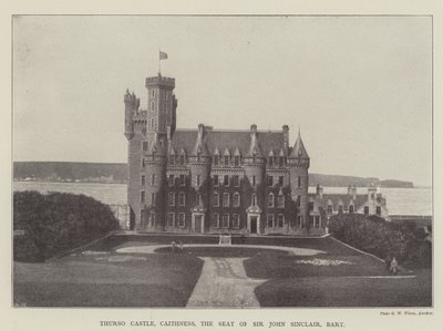 Thurso Kasteel, Caithness, de Residentie van Sir John Sinclair, Baronet door English Photographer