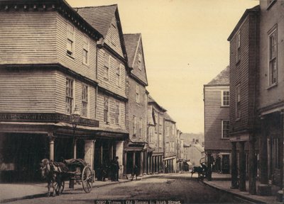 Totnes, Oude Huizen in High Street door English Photographer