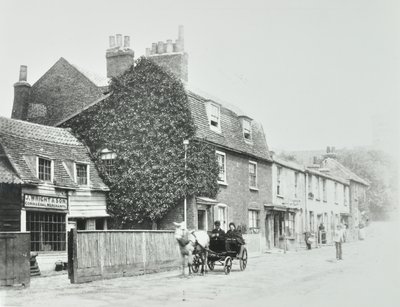 Tottenham Lane, Hornsey: voorgevels, ca. 1890 door English Photographer