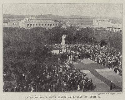 Onthulling van het standbeeld van de koningin in Durban op 19 april door English Photographer